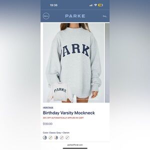 PARKE Birthday Varsity Mockneck XXL
